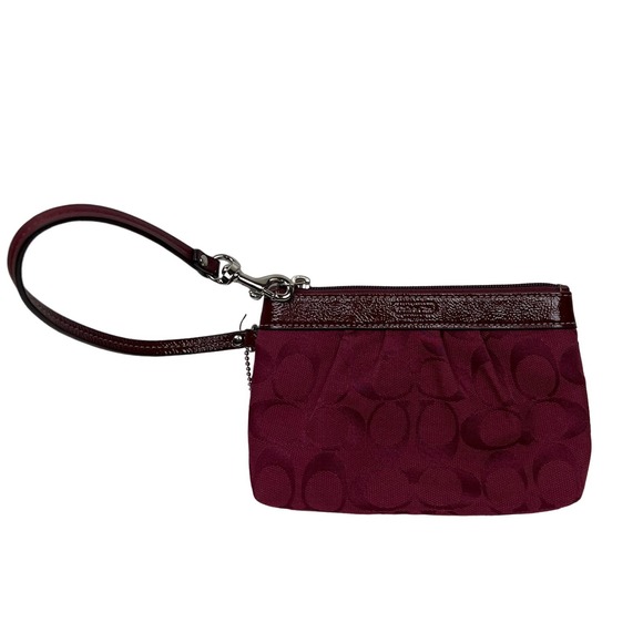 Coach Handbags - Coach Signature "C" Wristlet, Burgundy